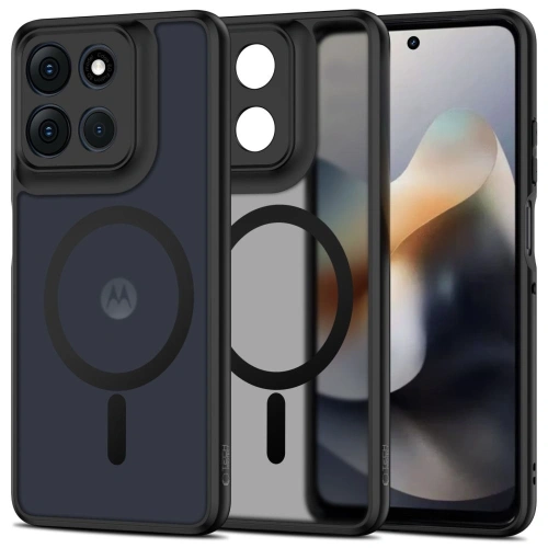 Etui Tech-Protect Magmat MagSafe w kolorze matowej czerni, idealne do Motorola Moto G56 5G.