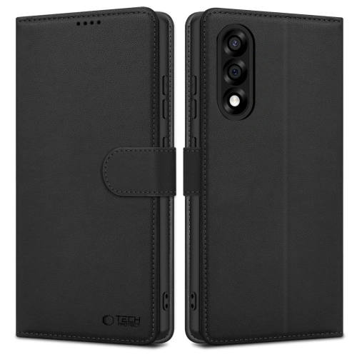 Etui z klapką Tech-Protect Wallet w kolorze czarnym, idealne do OnePlus Nord 5.