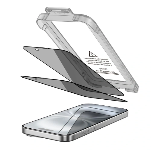 Szkło prywatyzujące z bliska, pokazujące odporność na zarysowania 9H.