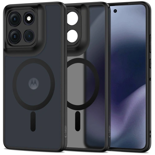 Etui Tech-Protect Magmat MagSafe w kolorze matowej czerni, idealne do Motorola Moto G86 5G.