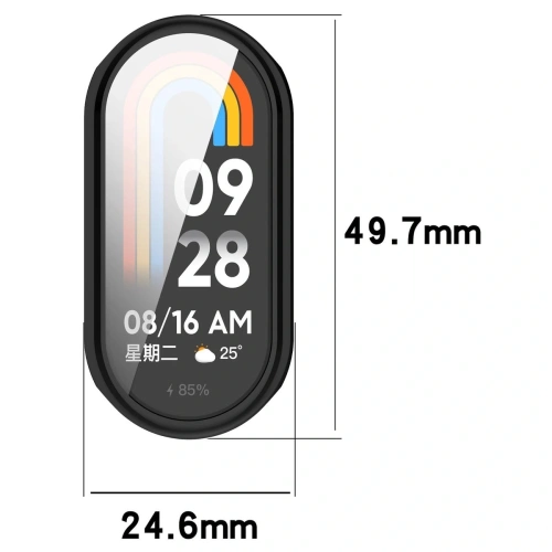 Hybrydowe etui na smartwatcha z bliska, pokazujące detale materiału