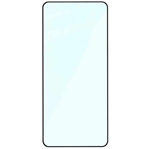 Szkło hartowane z bliska, pokazujące jego elegancki design i czarną ramkę.