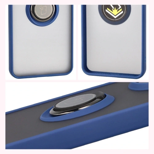 Etui Bizon Case zamontowane na telefonie Xiaomi POCO F7 Pro w przydymionym kolorze.