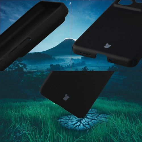 Etui Bizon Case czarne, doskonałe dopasowanie do Realme GT 7 / 7T.