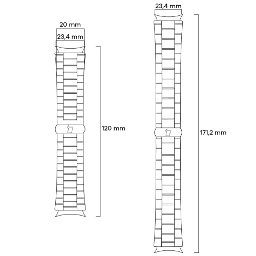 Srebrny pasek do smartwatcha Huawei Watch Fit 4 Pro, idealny na każdą okazję