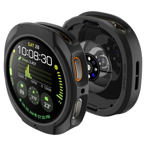 Etui Spigen Liquid Air w kolorze matowej czerni, idealne do Samsung Galaxy Watch 8 40mm