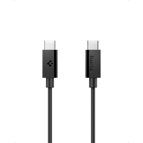 Kabel USB-C Spigen w kolorze czarnym, o długości 100 cm, idealny do ładowania urządzeń.