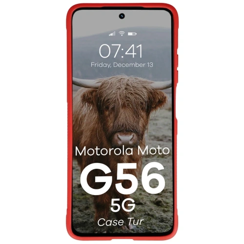 Etui Bizon Case Tur na telefonie Motorola Moto G56 5G, prezentujące dopasowanie