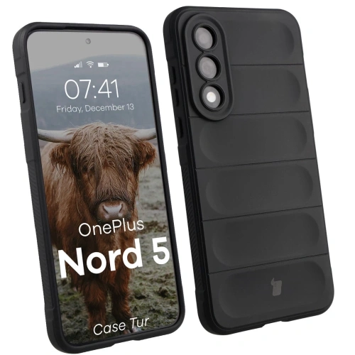 Etui Bizon Case Tur w kolorze czarnym, idealne do OnePlus Nord 5.