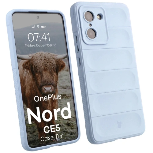 Pancerne etui Bizon Case Tur w jasnoniebieskim kolorze, idealne do OnePlus Nord CE5 5G.
