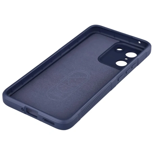 Etui Bizon Case Tur granatowe, zamontowane na OnePlus Nord CE5 5G