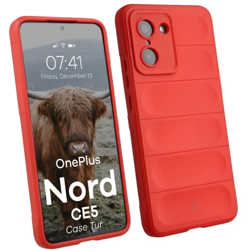Pancerne etui Bizon Case Tur w kolorze czerwonym dla OnePlus Nord CE5 5G