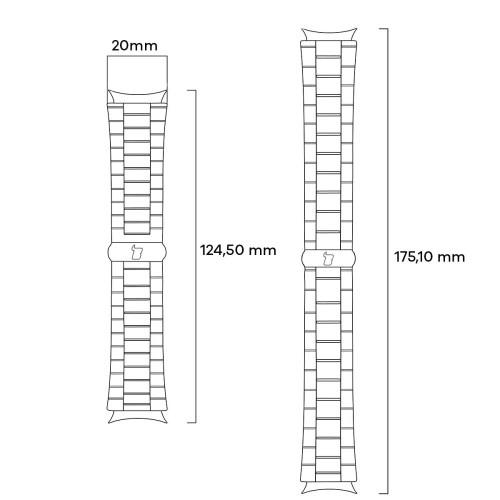 Zbliżenie na złoty pasek ze stali nierdzewnej do smartwatcha Bizon Strap