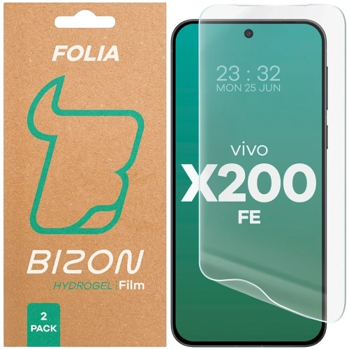Folia hydrożelowa Bizon Glass Hydrogel Front Duo do Vivo X200 FE w opakowaniu 2-pack