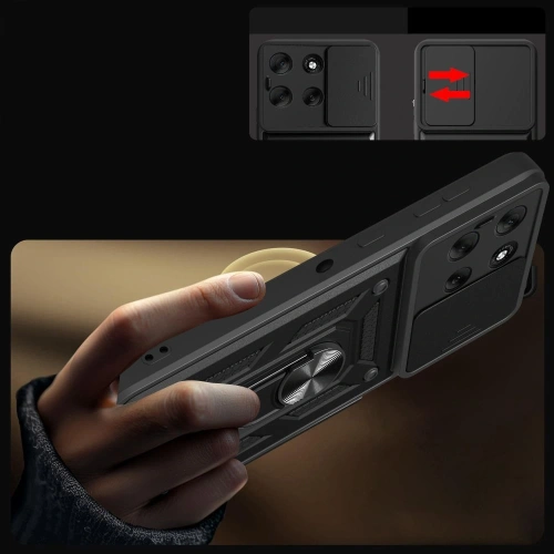 Widok etui Tech-Protect Camshield Pro z tyłu, podkreślający ochronę telefonu