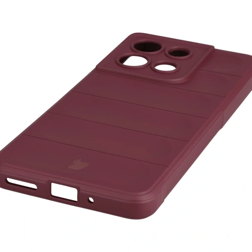 Etui Bizon Case Tur zamontowane na Motorola Moto G86 5G, prezentujące nowoczesny design.
