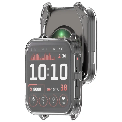 Etui Bizon Case Watch Felipe, przezroczyste, idealnie dopasowane do Garmin Venu X1.