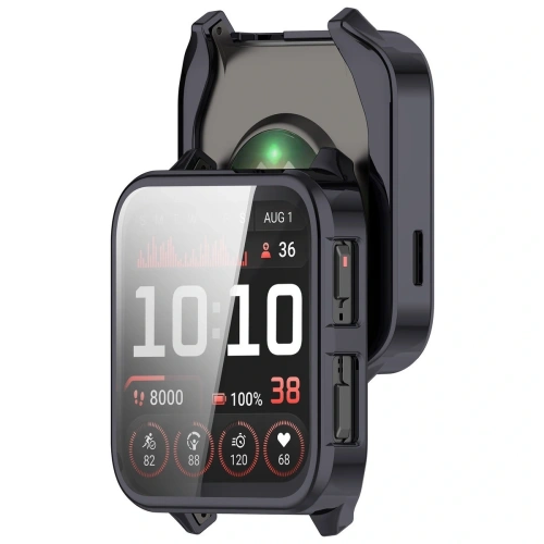 Etui z osłoną ekranu Bizon Case Watch Felipe do Garmin Venu X1 w kolorze szarym