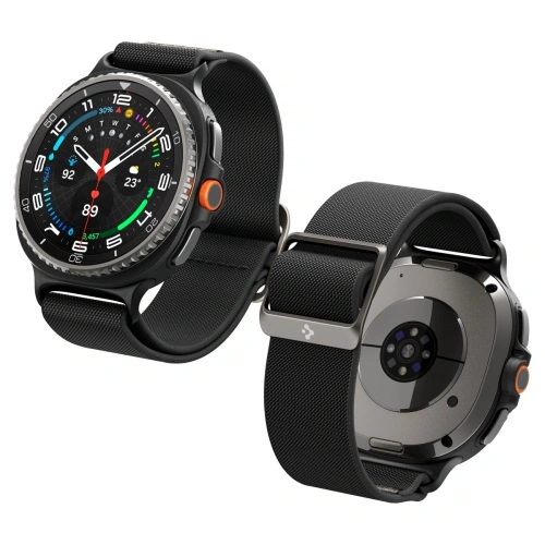 Pasek Spigen Lite Fit w kolorze czarnym, idealny do Samsung Galaxy Watch 8