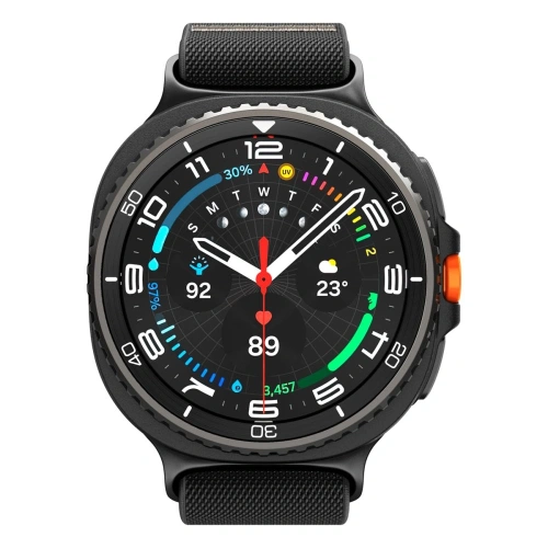 Pasek Spigen Lite Fit zamontowany na Samsung Galaxy Watch 8 w wersji Classic