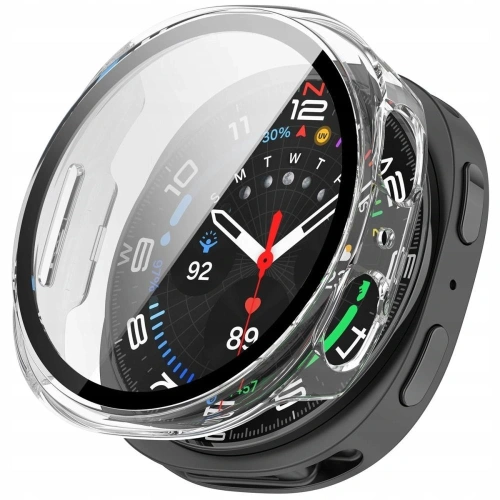 Etui z szybką Tech-Protect Defense do Samsung Galaxy Watch 8 40mm w przejrzystym kolorze