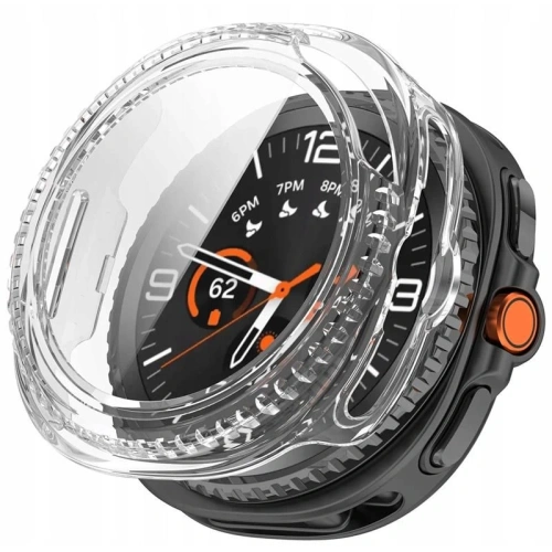 Etui z szybką Tech-Protect Defense do Samsung Galaxy Watch 8 Classic 46mm w przezroczystym kolorze