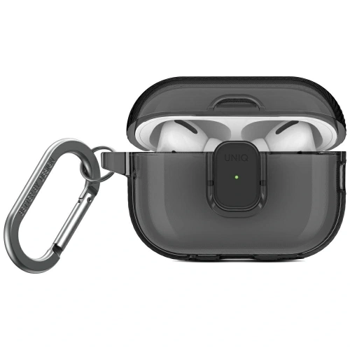 Etui UNIQ Glase Pro w dymnym kolorze, idealnie dopasowane do Apple AirPods Pro 2.