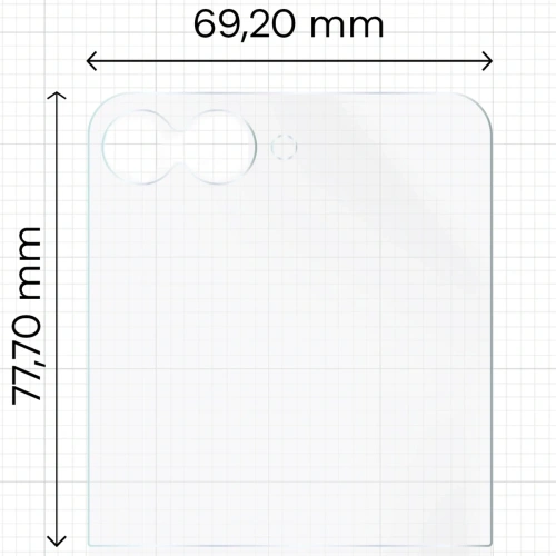 Zestaw folii matowych aplikowany na telefon Samsung Galaxy Z Flip7 FE.