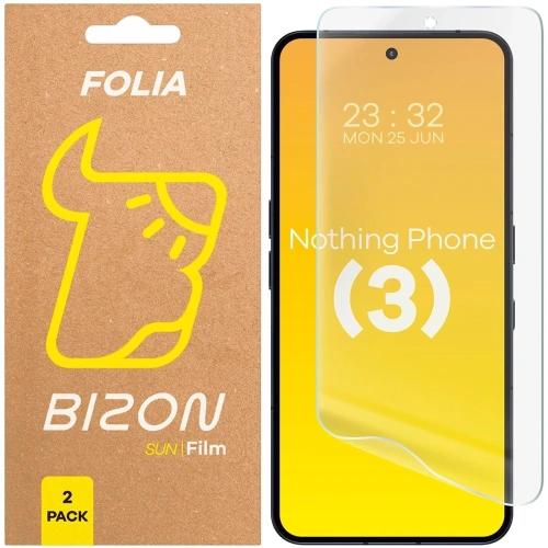Folia matowa Bizon Glass Film Sun Duo, idealna do Nothing Phone (3), w zestawie 2 sztuki.
