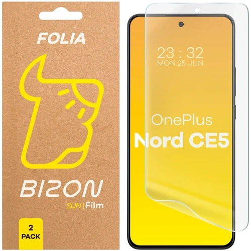 Folia matowa Bizon Glass Film Sun Duo na telefon OnePlus Nord CE5 5G w zestawie 2 sztuk.