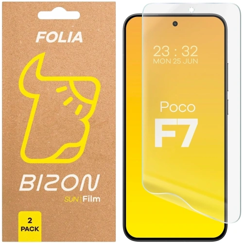 Folia matowa Bizon Glass Film Sun Duo do Xiaomi POCO F7 w zestawie dwóch sztuk