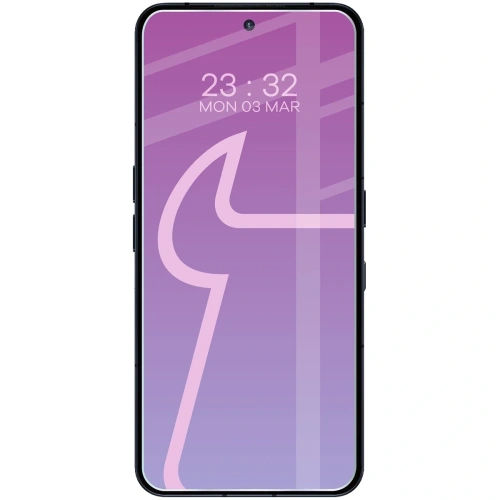 Bizon Glass Mule zamontowane na Nothing Phone (3), idealnie dopasowane do kształtu telefonu.