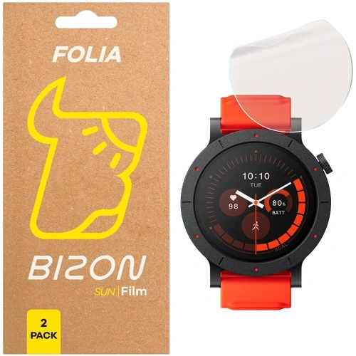 Folia matowa Bizon Glass Watch Film Sun Duo do Nothing CMF Watch 3 Pro w zestawie 2 sztuk.