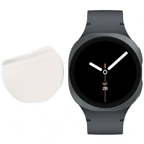 Przykład aplikacji folii matowej na zegarku Samsung Galaxy Watch 8.