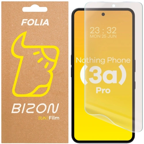 Folia matowa Bizon Glass Film Sun na Nothing Phone (3a) Pro, idealna do ochrony ekranu.