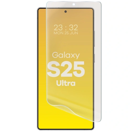 Aplikacja folii matowej na ekranie Samsung Galaxy S25 Ultra w jasnym świetle.