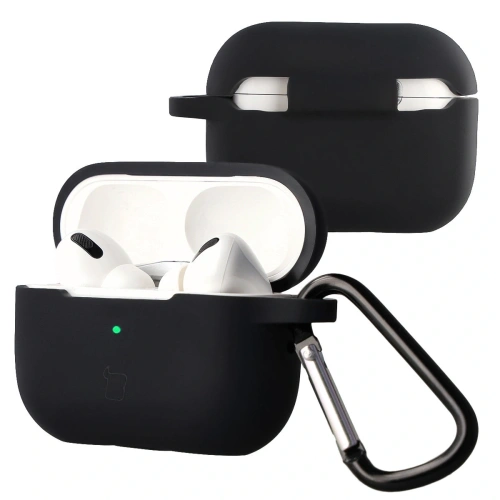 Silikonowe etui Bizon Case w kolorze czarnym, idealne do Apple AirPods Pro 2