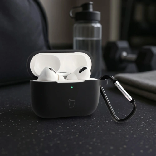 Stylowe etui Bizon Case w czerni, chroniące Apple AirPods Pro 2 przed uszkodzeniami