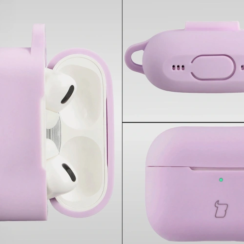 Etui Bizon Case z karabińczykiem, doskonałe do ochrony słuchawek AirPods Pro 2.
