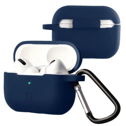 Silikonowe etui Bizon Case w kolorze granatowym, idealne do Apple AirPods Pro 2.