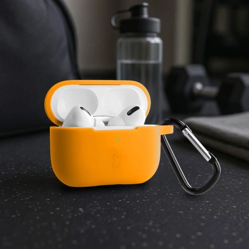 Praktyczne etui na słuchawki AirPods Pro 2 w kolorze marchewkowym