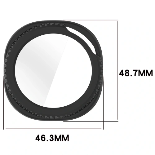 Szczegółowy widok etui Bizon Case+Glass Watch z precyzyjnymi wycięciami