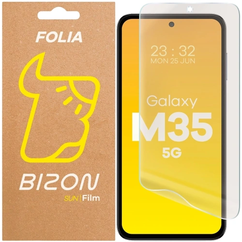 Folia matowa Bizon Glass Film Sun do Samsung Galaxy M35 5G, idealna do ochrony ekranu.