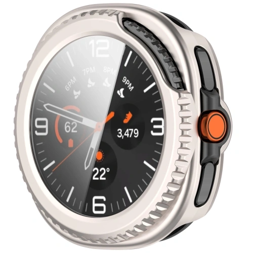 Zegarek Samsung Galaxy Watch 8 Classic w etui, podkreślający jego stylowy wygląd
