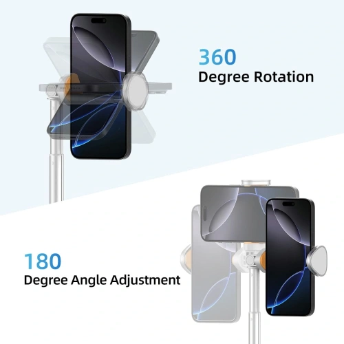 Kijek selfie z funkcją Bluetooth, wygodnie trzymany w dłoni.