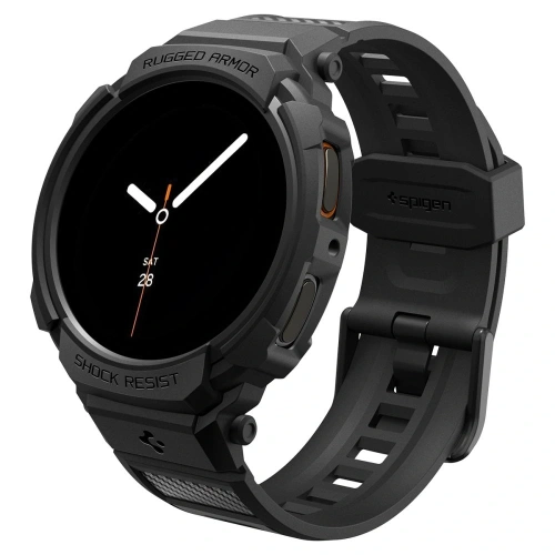 Etui Spigen Rugged Armor Pro w kolorze matowej czerni dla Samsung Galaxy Watch 8 44mm