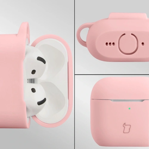 Etui Bizon Case w użyciu, zawieszone na plecaku dzięki praktycznemu karabińczykowi.