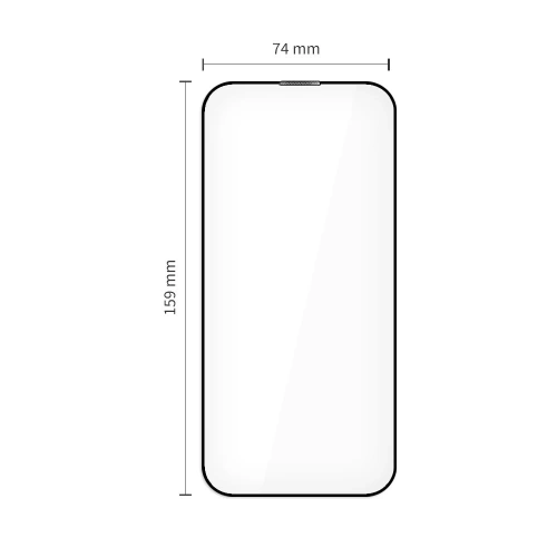 Zbliżenie na szkło hartowane Tech-Protect, prezentujące jego grubość i jakość wykonania.