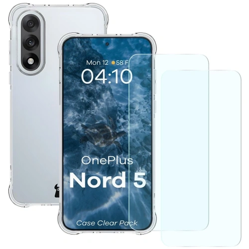 Elastyczne etui Bizon Case Clear Pack dla OnePlus Nord 5 w przezroczystym kolorze.