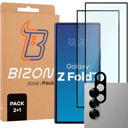 Szkło ochronne na ekran do Samsung Galaxy Z Fold7 w zestawie BIZON Edge Pack